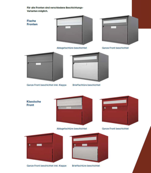 Preview: Briefkasten Huber Aluminium 300/400 Dunkelgrün metallic IGP 65780 MP (D)